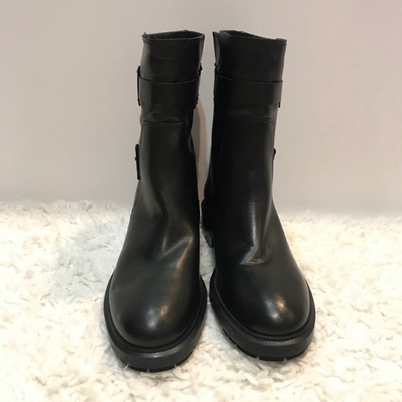 aquatalia linda leather combat boot